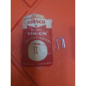Vintage 18 Piece 1" Kirsch Drapery Pin-on HEAVY DUTY Hooks # 1005